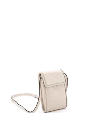 Pre-Owned Gucci Mini Flap Crossbody Bag Gg Embossed Perforated Leather