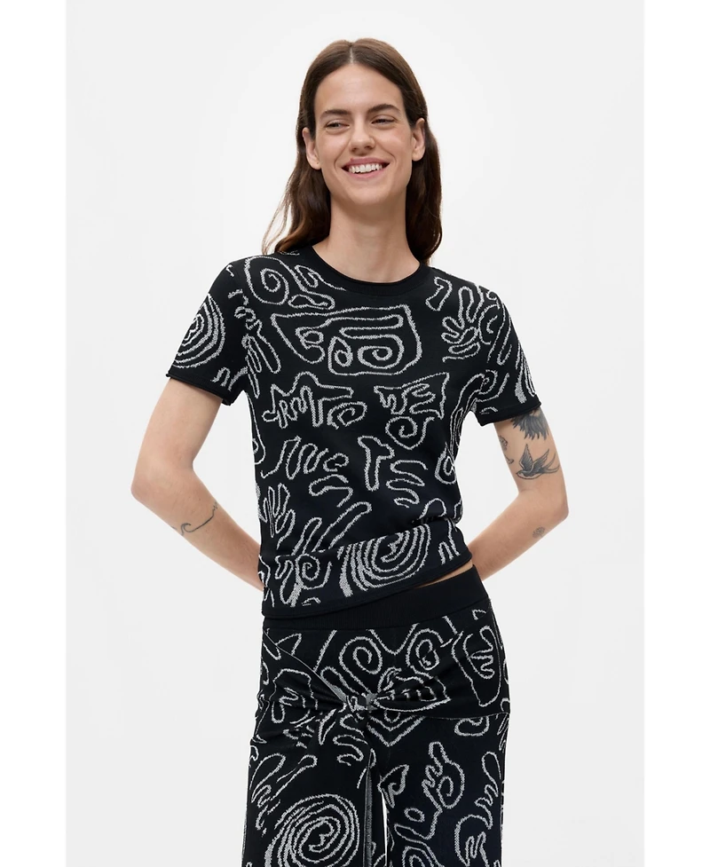 Desigual Women's Jacquard Knit T-shirt