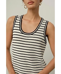 Lilysilk Women's Toscana Striped Pointelle Dress