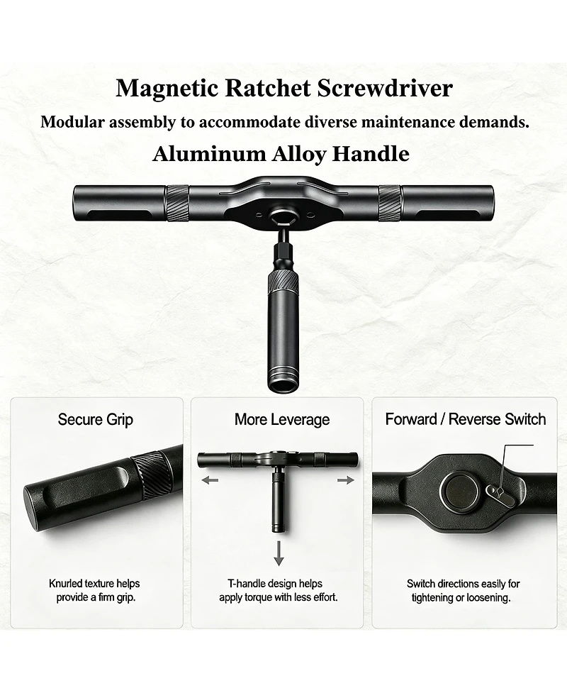 Xdovet 42 1 Ratcheting Screwdriver Set T-handle Multi-bit Repair Tool Kit