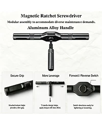 Xdovet 42 1 Ratcheting Screwdriver Set T-handle Multi-bit Repair Tool Kit