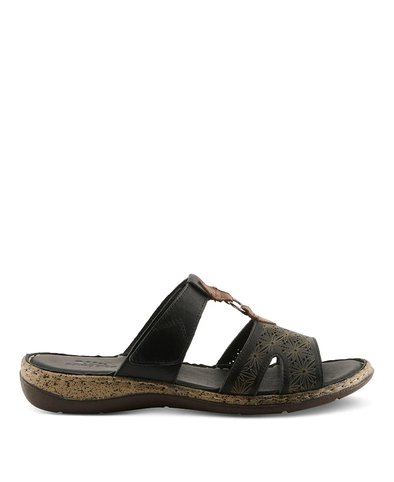 Spring Step Women's Virelle Slide with Breathable Leather Upper