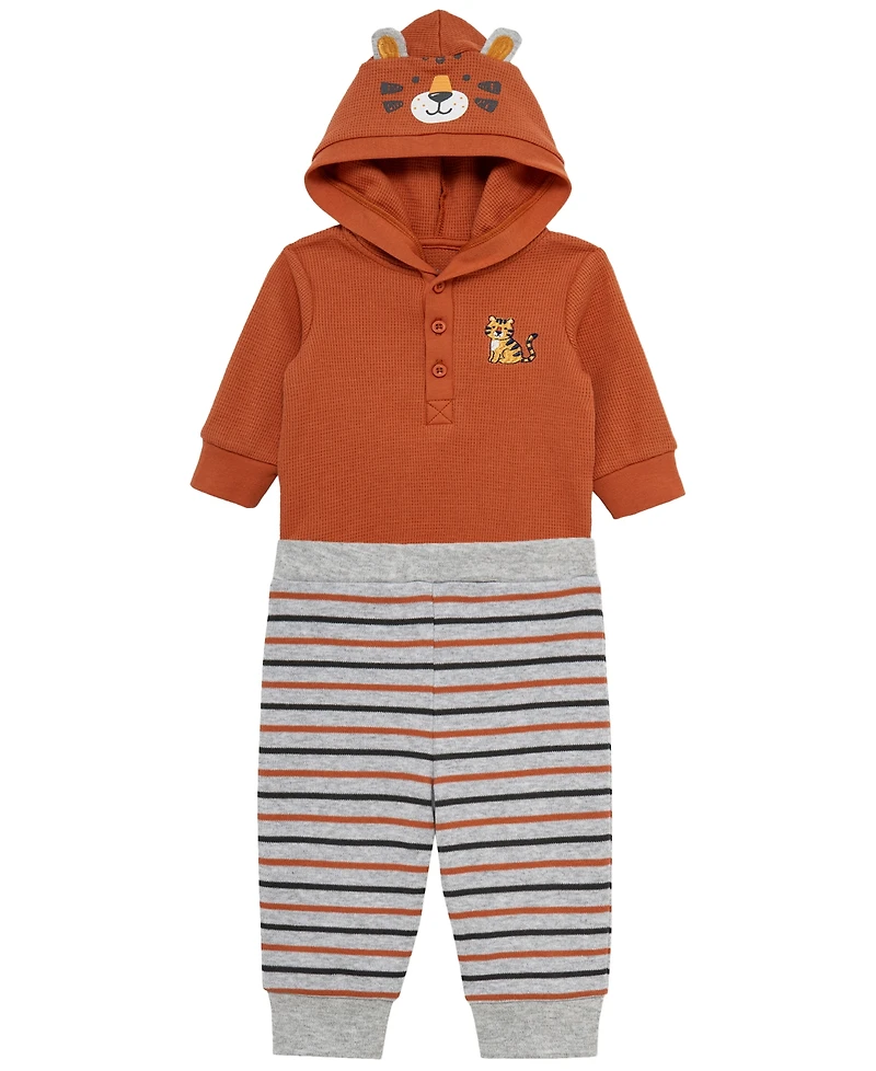 Little Me Baby Boys' Tiger Long-Sleeve Bodysuit and Pants, 2-Piece Set