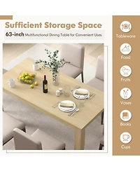 Slickblue Modern Rectangular Kitchen Table for Dining Room and Everyday Meals