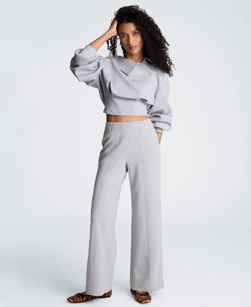 Kenneth Cole Women's High-Rise Hollywood-Waist Wide-Leg Pants