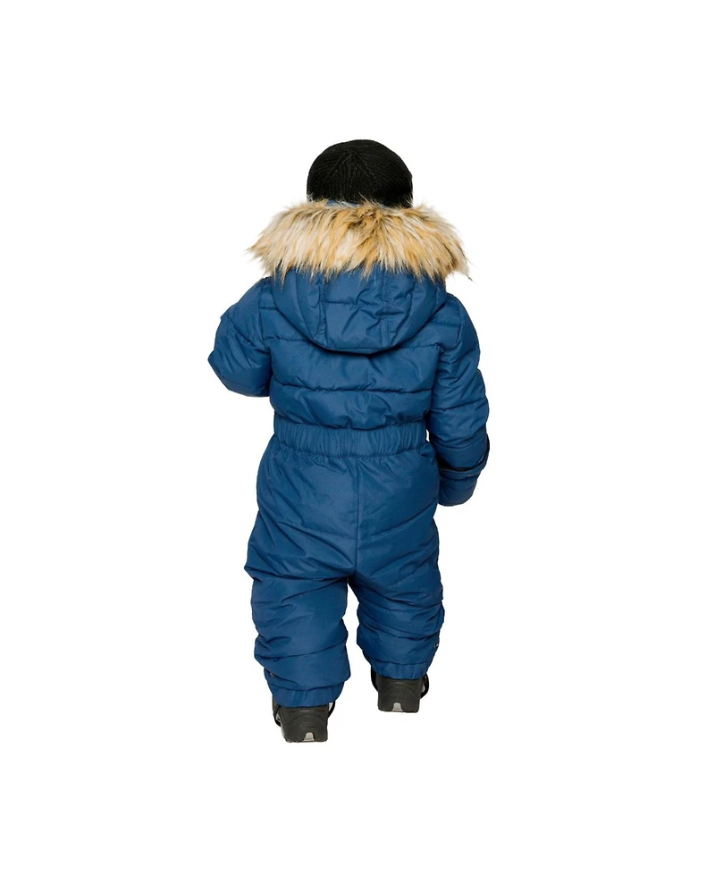 Deux par Baby Unisex Original One Piece Puffy Snowsuit with Removable Mittens and Boots.