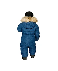 Deux par Baby Unisex Original One Piece Puffy Snowsuit with Removable Mittens and Boots.