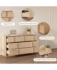 homfan 54" Storage Cabinet 7-Drawer Tv Stand for 65" Tv, Media Console for Living Room or Bedroom