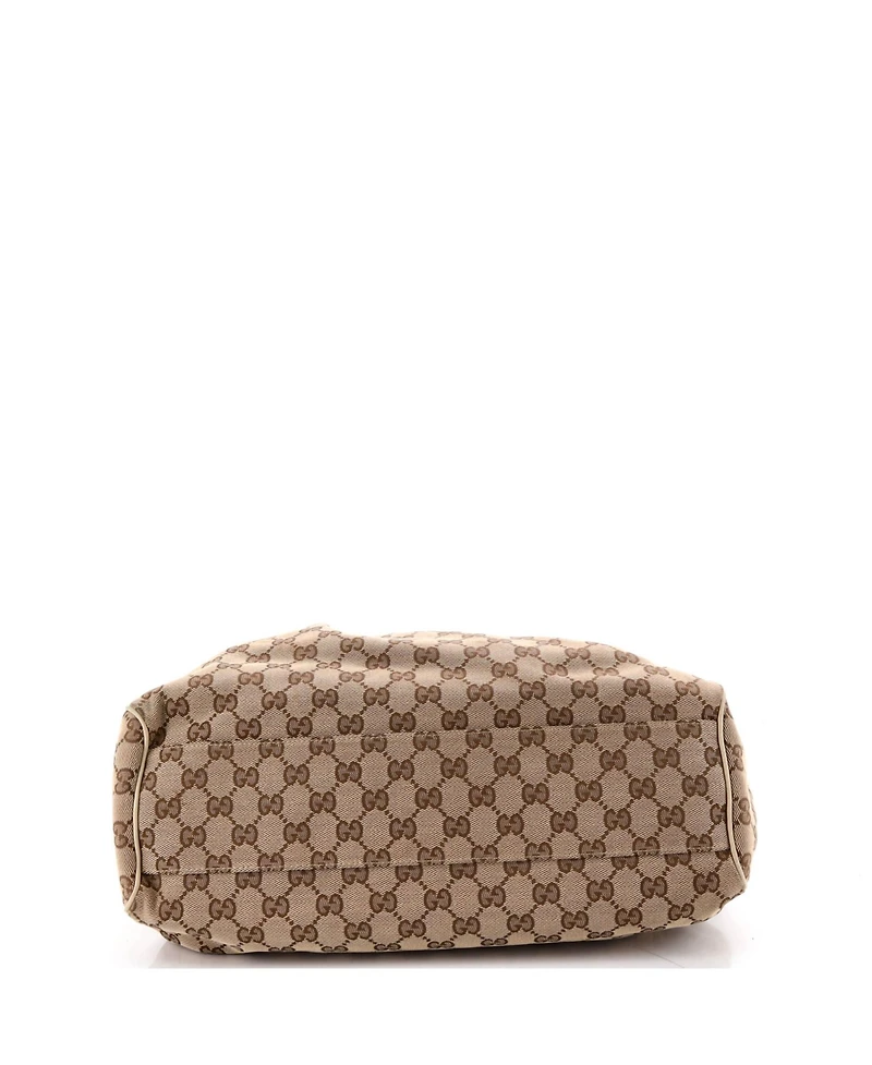 Pre-Owned Gucci Medium Sukey Tote Gg Canvas with Leather