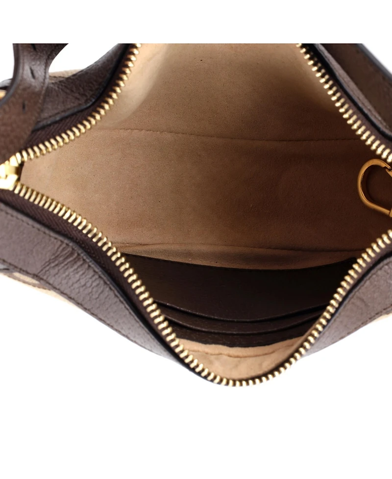Pre-Owned Gucci Mini Ophidia Half Moon Bag Jumbo Gg Canvas