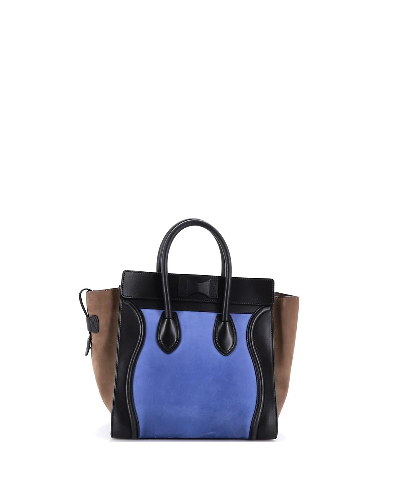Pre-Owned Celine Mini Tricolor Luggage Bag Leather