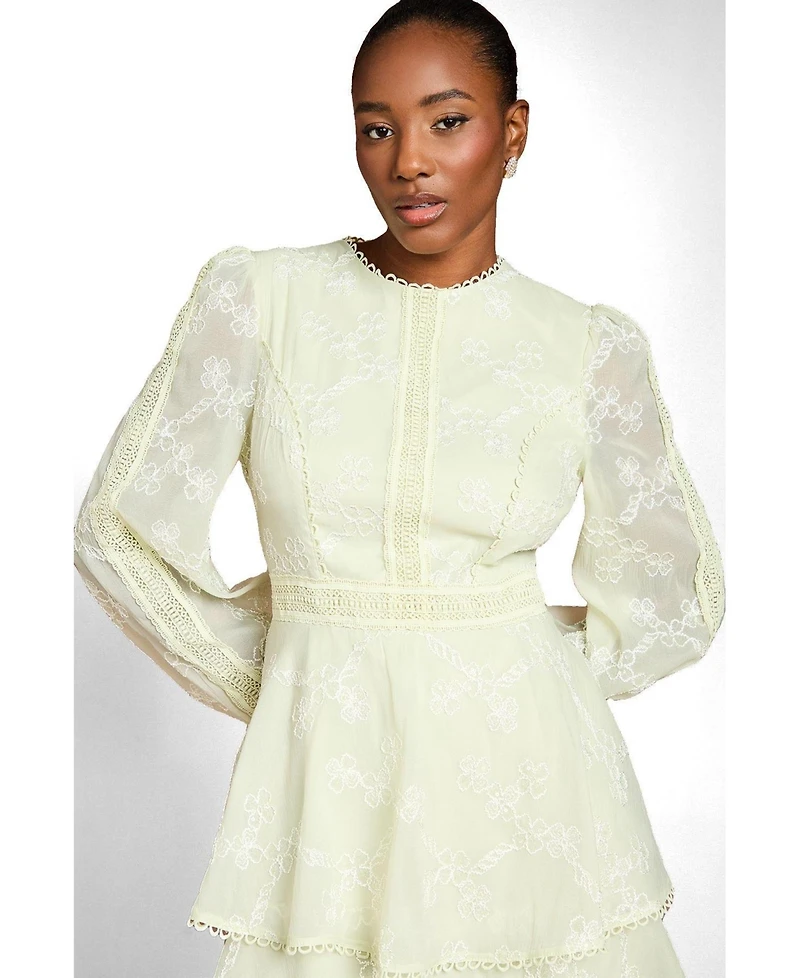 Coast Women's Long Sleeve Lace Midi Dress