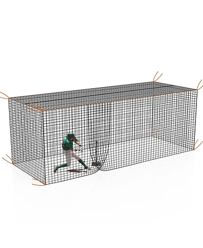 Aoligeijs 12x55ft Portable Baseball Batting Cage for Practice