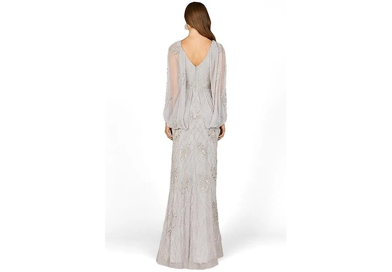 Lara Women's Beaded Cape Sleeve Dress