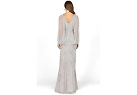 Lara Women's Beaded Cape Sleeve Dress