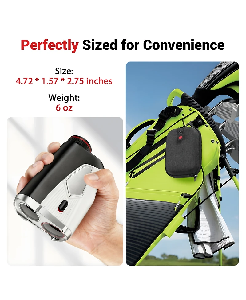 Cowin Golf Rangefinder 1500 Yard Slope Switch with Usb-c Recharge 7x Magnification and Magnetic Mount