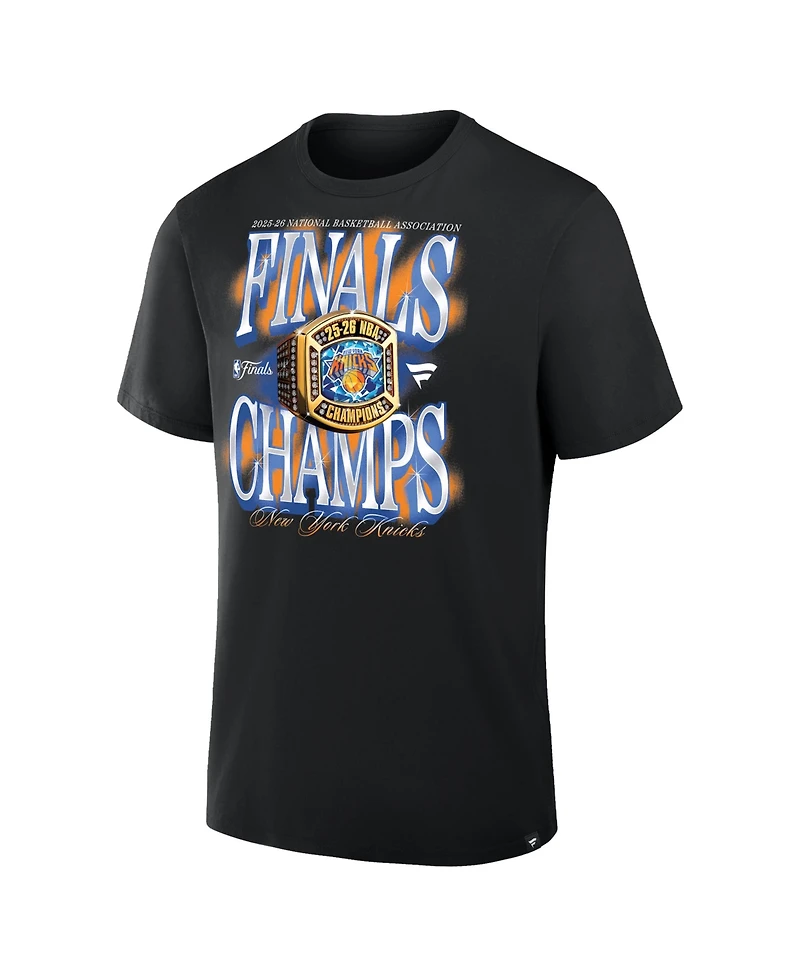 Fanatics Men's Black New York Knicks 2026 Nba Finals Champions Ring T-Shirt