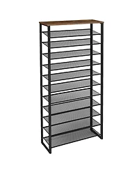 Slickblue Large 12-Tier Shoe Storage Rack Organizer for Home