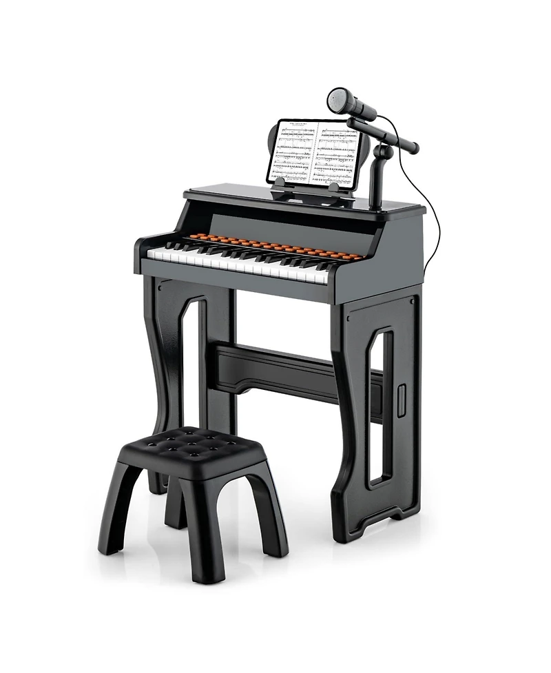 Mecale 37 Keys Music Piano With Microphone Kids Keyboard Detachable Stand