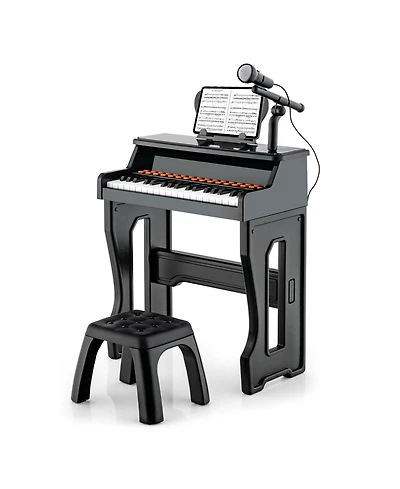 Mecale 37 Keys Music Piano With Microphone Kids Keyboard Detachable Stand