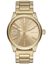 Diesel Men's Rasp Gold-Tone Stainless Steel Bracelet Watch 46x53mm DZ1761