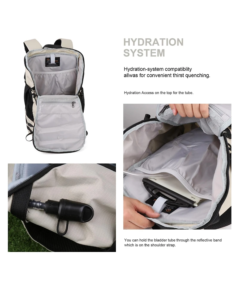 Mountaintop 35 Liter Hiking Backpack Lightweight Outdoor Travel Camping Daypack with Rain Cover for Men and Women