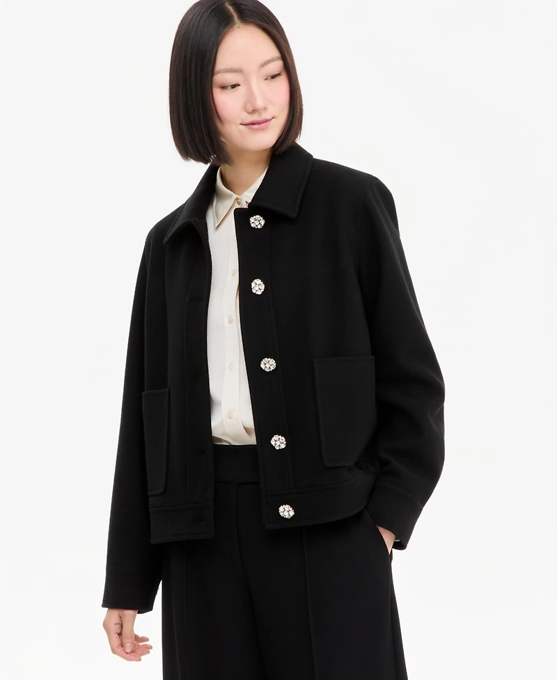 CeCe Women's Jewel Button Lady Work Jacket