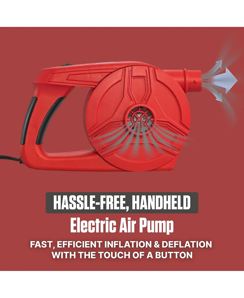 Coleman EasyFlate 120V Ac Electric Air Pump, Plug-In Inflator with 3 Adapters