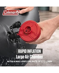 Coleman EasyFlate Rechargeable Electric Air Pump, Inflator with 3 Adapters