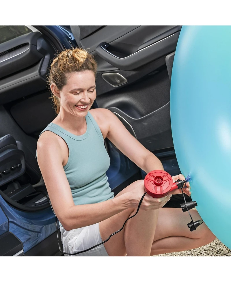 Coleman EasyFlate 12V Dc Electric Air Pump, Car Plug Inflator with 3 Adapters