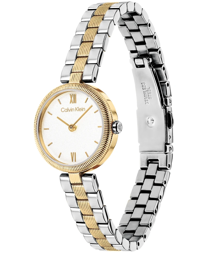 Calvin Klein Women's Gleam Two-Tone Stainless Steel Bracelet Watch 24mm