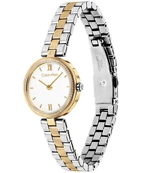 Calvin Klein Women's Gleam Two-Tone Stainless Steel Bracelet Watch 24mm