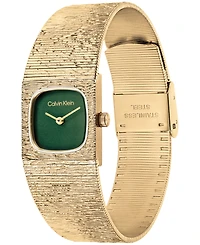 Calvin Klein Women's Sophisticated Square Gold-Tone Stainless Steel Bracelet Watch 20mm