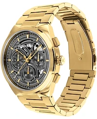 Calvin Klein Men's Distinguish Skeleton Gold-Tone Stainless Steel Bracelet Watch 44mm