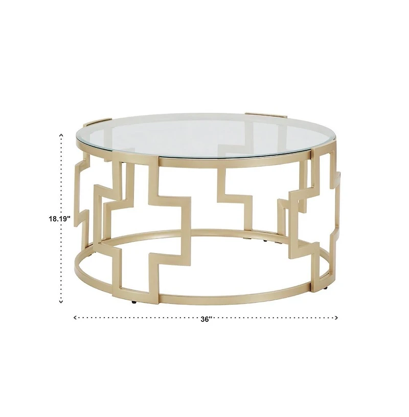 iNSPIRE Q Cava Glass Top Coffee Table