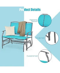 Sugift Iron Patio Rocking Chair for Outdoor Backyard