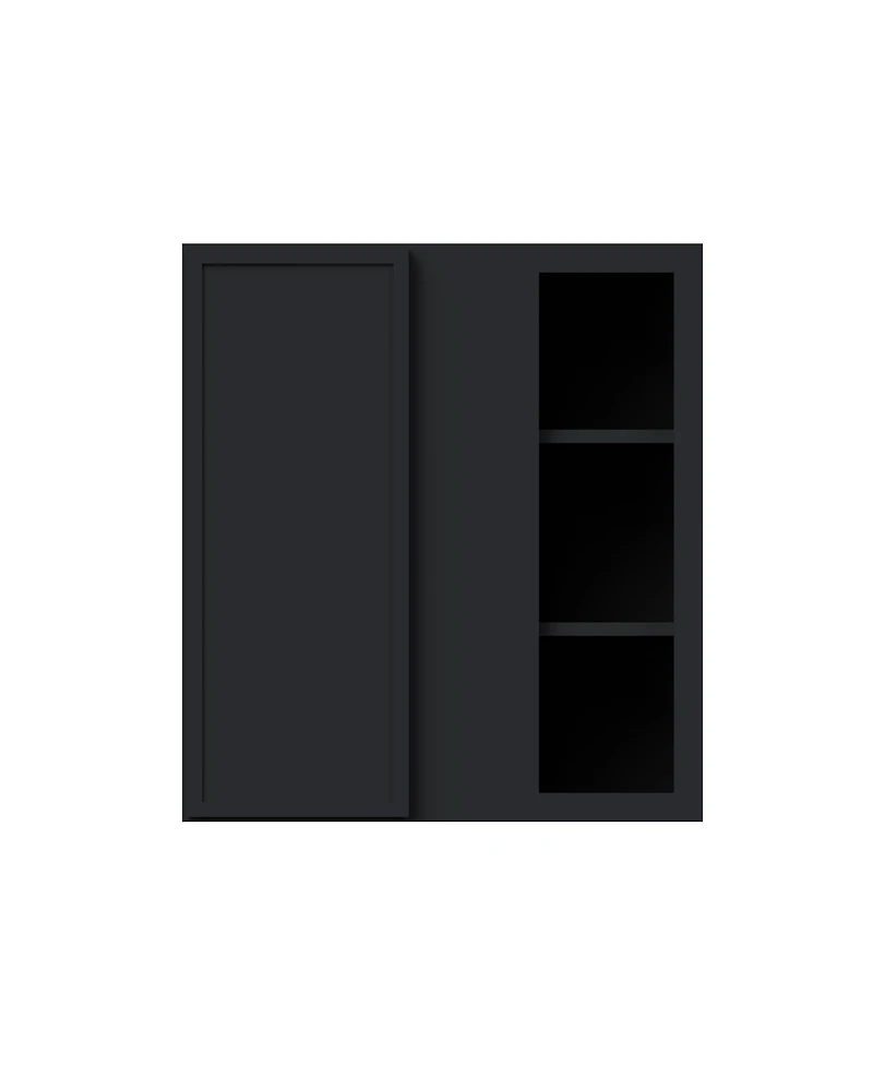 Boyel Living 30 Inch Height Standard Corner Wall Cabinets, Ready to Assemble Kitchen Cabinet with Solid Wood Frame, Soft-Close Slides and Hinge