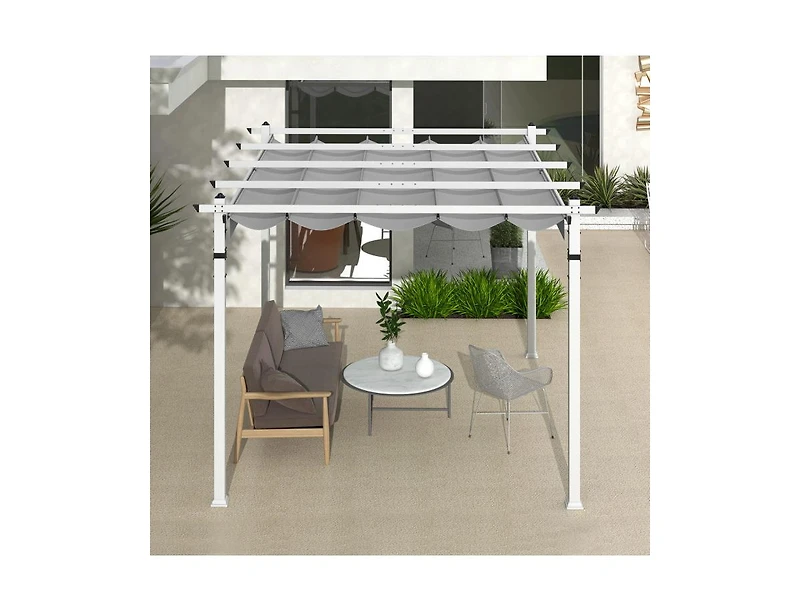 Boyel Living Outdoor Pergola with Retractable Canopy and Aluminum Frame