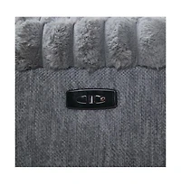 Clihome Power Recliner Chair Fabric Two Tones