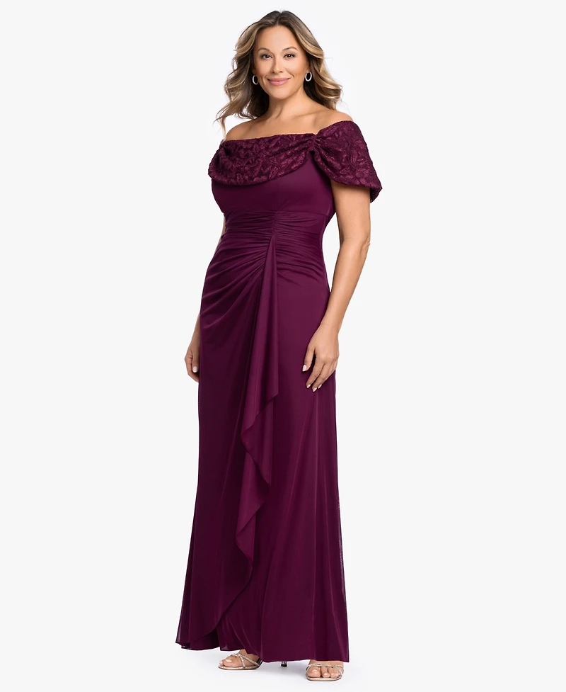 B&A By Betsy and Adam Plus Sleeveless Ball Gown