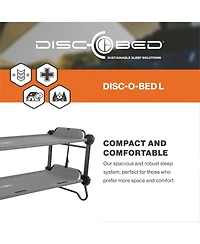 Disc-o-Bed Large Outdoor Convertible 2 Person Portable Camping Bunk Cots