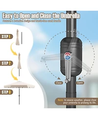Sugift 10 Feet Patio Umbrella Outdoor Market Umbrella with Crank Tilt Adjustment