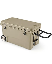 Gouun 75 Quart Portable Hard Cooler with 6 Day Ice Retention Wheels and Cup Holders
