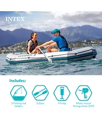 Intex 68373EP Mariner 3-Person Inflatable River/Lake Dinghy Boat and Oars Set