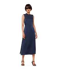 Whistles Women's Aria Satin Sleeveless Midi Dress