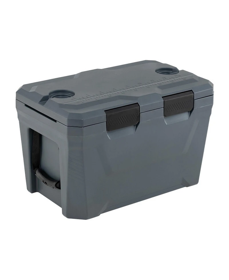 Sugift 37-Quart Insulated Portable Hard Shell Ice Chest Cooler with 2 Cup Holders Bottle Opener Drain Plug