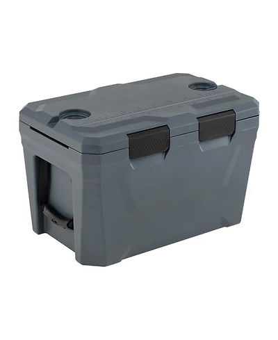Sugift 37-Quart Insulated Portable Hard Shell Ice Chest Cooler with 2 Cup Holders Bottle Opener Drain Plug