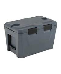 Sugift 37-Quart Insulated Portable Hard Shell Ice Chest Cooler with 2 Cup Holders Bottle Opener Drain Plug
