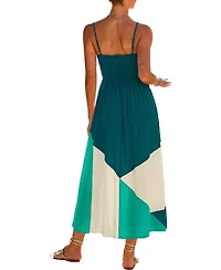 Cupshe Women's Sunny Honey Colorblock Maxi Beach Dress