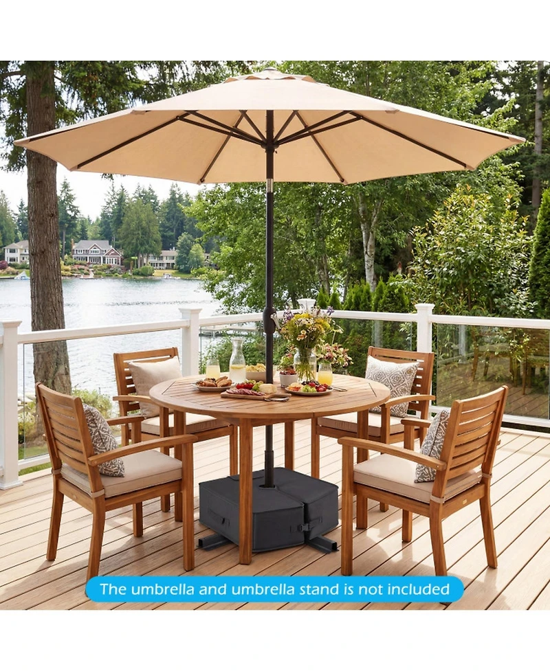 Sugift 90 Lbs Sand-Fillable Umbrella Base Weight